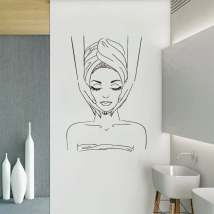 Detachable facial spa wall stickers, home decor, beauty salon, vinyl window decals, original fashion posters, SP-137