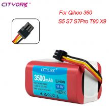 Batteria per aspirapolvere Robot 14.8V 3500mAh per batterie di ricambio per aspirapolvere Robot Qihoo 360 S5 S7 S7Pro T90 X9