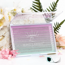 SONG LASHES Premade Fans Mega Tray 360 Fans Sharp Thin Pointy Base Premade Volume Fans for Eyelash Extensions 6D 7D 8D 10D 12D