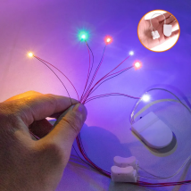 10pcs Smd Leds Chip Wired  With 3V Button Battery Box hobby Model Kit for Model Toy Light DIY Models