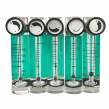 Acrylic Gas Air Oxygen Flow Meter Flowmeter Countor Indicator O2 With Valve Brass Connector 0.1Mpa 0.1-1.0L/Min 93mm 116mm