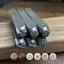 6mm Star Pound Asterisk Design Metal Jewelry Stamps,RCIDOS Dot DIY Bracelet/jewelry symbols steel stamp,1pcs price