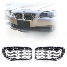 Car Front Bumper Sport Racing Grill Grilles For BMW 5 Series F10 F11 F18 520i 523i 528i  520d 530d 10-16 Diamond Kidney Grille