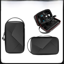 TELESIN Waterproof Carrying Adjustable Space Bag PU for GoPro Hero 13 12 11 10 9 8 7 6 Insta360 Osmo Action Accessories Bag