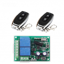 QIACHIP 433 MHz AC 110V 220V 2CH RF Remote Control Switch Controller + Universal RF Relay Receiver For Light Garage Door Opener