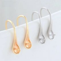 10PCS 16MM 20MM 18K Gold Color Brass Earring Wires With Ear Hook Earrings Clasp Findings Supplies For DIY Jewelry Making