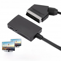 PzzPss SCART To HDMI Converter Con Cables Salida HDMI HD 720P / 1080P Interruptor Adaptador Convertidor DE Audio Vídeo Para HDTV