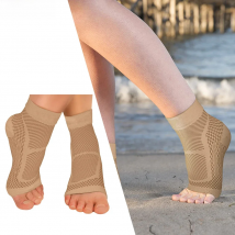 1Pair Ankle Brace Compression Sleeve - Relieves Achilles Tendonitis, Joint Pain. Plantar Fasciitis Sock with Foot Arch Support