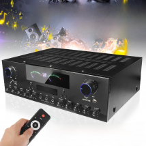 SUNBUCK 3000W bluetooth 7 Channel Audio Power Amplifier 110V 220V AV Amp Speaker with Remote Control Support FM USB SD Cards
