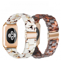 Resin strap for apple watch ultra band 8 7 49 44mm 40mm 42mm 38mm 41 45mm correa transparent Loop for iwatch 7 6 se series 5 4 3