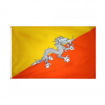 FLAGLAND 3x5fts 90x150cm Bhutan Flag Of Dragon