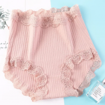 100KG Extra Large Plus Size 4XL Panties Lace Sexy Underwear Women's High Waist Seamless Breathable Soft Triangle Shorts Briefs