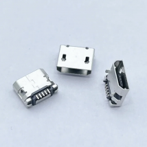 100pcs micro USB 5pin 5.9mm DIP2 no side B type Flat mouth without curling side Female Connector For Mobile Phone Mini USB