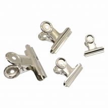 10 Pcs Metal Bill Clip Silver Bulldog Clip Stainless Steel Ticket Clip Stationery Bills Metal Clip Office School Supplies