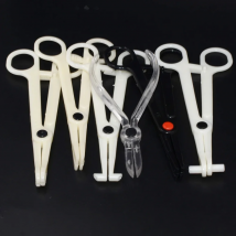 1PC Acrylic Body Piercing Sterilized by EO Gas Forceps Clamp Plier Ear Lip Navel Nose Round Open Closing Septum Profession Tool