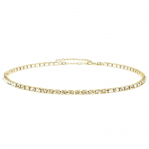 MinaMaMa Minimalist Stainless Steel Crystal Choker For Women Exquisite Rhinestone Chain Tennis Necklaces Jewelry Gifts