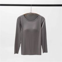 One Piece Pajamas For Women Comfortable Modal Cotton Sleepwear Home Clothes Bra Padded Bottoming Shirt Plus Size Sleep Tops 3XL