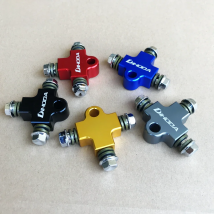 Motorcycle Hydraulic Brake oil Hose CNC Three-way Pipe Connector / Tee Coupling Fitting For modification tubing bracket Adapter