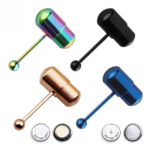 1 Pc Special Design Vibrating Tongue Piercing 1.6*18*5mm Barbell Stainless Steel Tongue Rings Body Jewelry Women Men