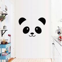 Cartoon Panda Smiling Face Wall Sticker For Children's Room Bedroom Decoration Decals Wallpaper Lovely Home Stickers Mural