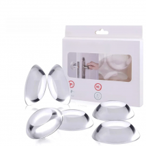 6 Pcs Door Stopper Wall Protection Round Soft Reusable Self Adhesive Door Handle Bumper Guard for Wall and Refrigerator Crash