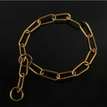 HQ BD01 Classic Show Quality Strong Solid Brass Dog Chain Leash Dog Collar Brass P Chain Special For Middle Giant Dogs