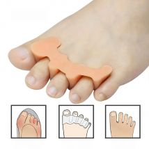 Pexmen 2Pcs Gel Toe Separators Toe Spacers Spreaders Straighteners  to Relieve Foot Pain and Correct Toes for Men and Women