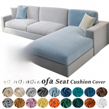 Super Soft Velvet Sofa Seat Cushion Cover Plain Color Stretch Thicken Sofa Cover Sectional Couch L Shape Corner Armchair Covers