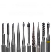 RolinStar Small Metal Carbide Head Milling Cutter Burrs Nail Drill Bit Electric Machine Pedicure manicure Cuticle Clean