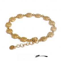 Yhpup Fashion Stainless Steel Square Chain Bracelet Bangle for Women Rust Proof Personalized Charm Wrist Jewellery Gift