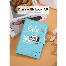 Leder-Tagebuch, Notizbuch A5, mit Zahlenschloss, Reise-Seemann-Schreibtagebuch, persönlicher Planer, Agenda, Notizblock, Geschenk für Mädchen und Jungen