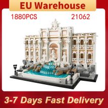 Bloques de construcción de fuente Trevie de 1880 piezas, modelo de ladrillo de construcción, juguete para adultos y niños, regalo de cumpleaños Compatible con Set 21062