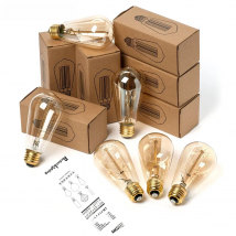 Edison Bulb E27 220V 40W ST64 A19 T45 G80 G95 G125 Incandescent Filament Bulb Lighting Retro Edison Light Bulb