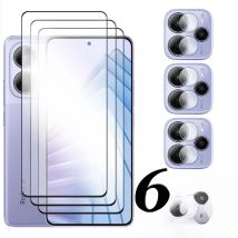 6in1 For Redmi Note 14 Glass For Redmi Note 14 4G 5G Tempered Glass 2.5D Full Cover Screen Protector For Redmi Note 14 Lens Film