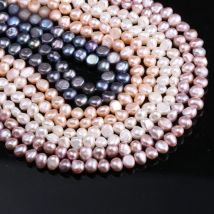 LVQIQI 100% Natural Freeform Freshwater Cultured Pearls Beads DIY Beads for Jewelry Making DIY Strand 13 Inches Size 7mm-8mm