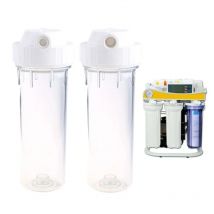 808F Transparent Water Purifier Filter Bottle 4/2 Point Interface Clear Filtration