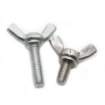 M3 M4 M5 M6 M8 M10 DIN316 304 Stainless Steel / Carbon Steel Hand Tighten Adjust Bolt Butterfly Wing Head Thumb Screw