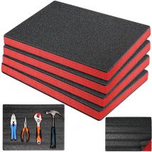 4PCS Tool Box Foam Inserts for Cases Tool Box Liner Storage Tabletop Miniatures Tool Box Camera Case Foam Case Insert Sheet