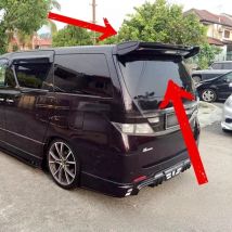 Fiber Glass TMK Style Unpainted Primer Color Rear Trunk Boot  Wing Roof Spoiler For Toyota 2008-2015 Alphard Vellfire 20 Series