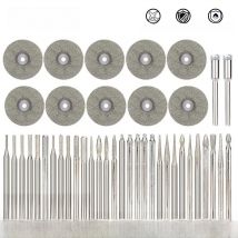 XCAN Diamond Saw Blade Diamond Grinding Burr Needle Point Engraving Carving Polishing Glass Jade Stone Drill Bit Rotary Tool Set