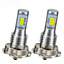 RUIANDSION 2Pcs P26S Motorbike Headlight Moped Headlamp Scooter Tractor Tricycle Replacement LED 3000Lm DC10-30V 12V 24V 6000K