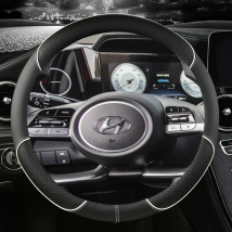 PU Leather Car Steering Wheel Cover For Hyundai Tucson 2021 2022 NX4 Elantra 2020 Sonata 10th 2020 2021 2022 Auto Accessories