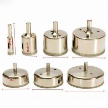 7Pcs/Set Metal Diamond Coated Core Hole Tile Marble Glass Saw Tilling Drill Bit Set 10-100mm Hot Sale
