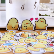40pcs Cute Chickens Animall Stickers,Handbook Scrapbooking Literature And Art, Characters Decoration Mobile Phone