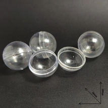 50Pcs/Lot 1.1Inch D28MM Toy Capsules Plastic PS Transparent Round Surprise Ball Empty Container Can Open For Vending Machine
