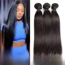 Tissage Straight Hair Bundles 1/3/4 PCS Natural Human Woman Hair Brazilian Weave 10A Human Hair Extensions Delivery 3 Day France