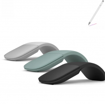 Bluetooth 4.0 Wireless Silent Arc Touch Mouse With Bag Foldable Ultra Thin Gaming Mouse For Microsoft Laptop