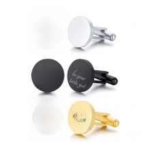 Personalized Engrave Simple Cufflinks for Men Geometric Stainless Steel Metal Cuff Links Custom Birthday Wedding Gift Free Ship