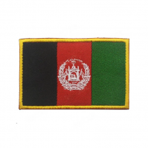 3D Embroidery Patch Afghanistan Flag Patches Appliques Armband Shoulder Embroidered Patch For Clothing Backpack