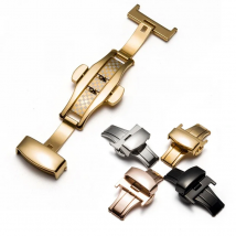 Butterfly Deployment Buckle Fish Scale Pattern Thickened Stainless Steel Watchband Clasp 10mm 12mm 14mm 16mm 18mm 20mm 22mm